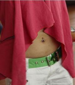 明星脐环图片,时尚与个性的完美融合